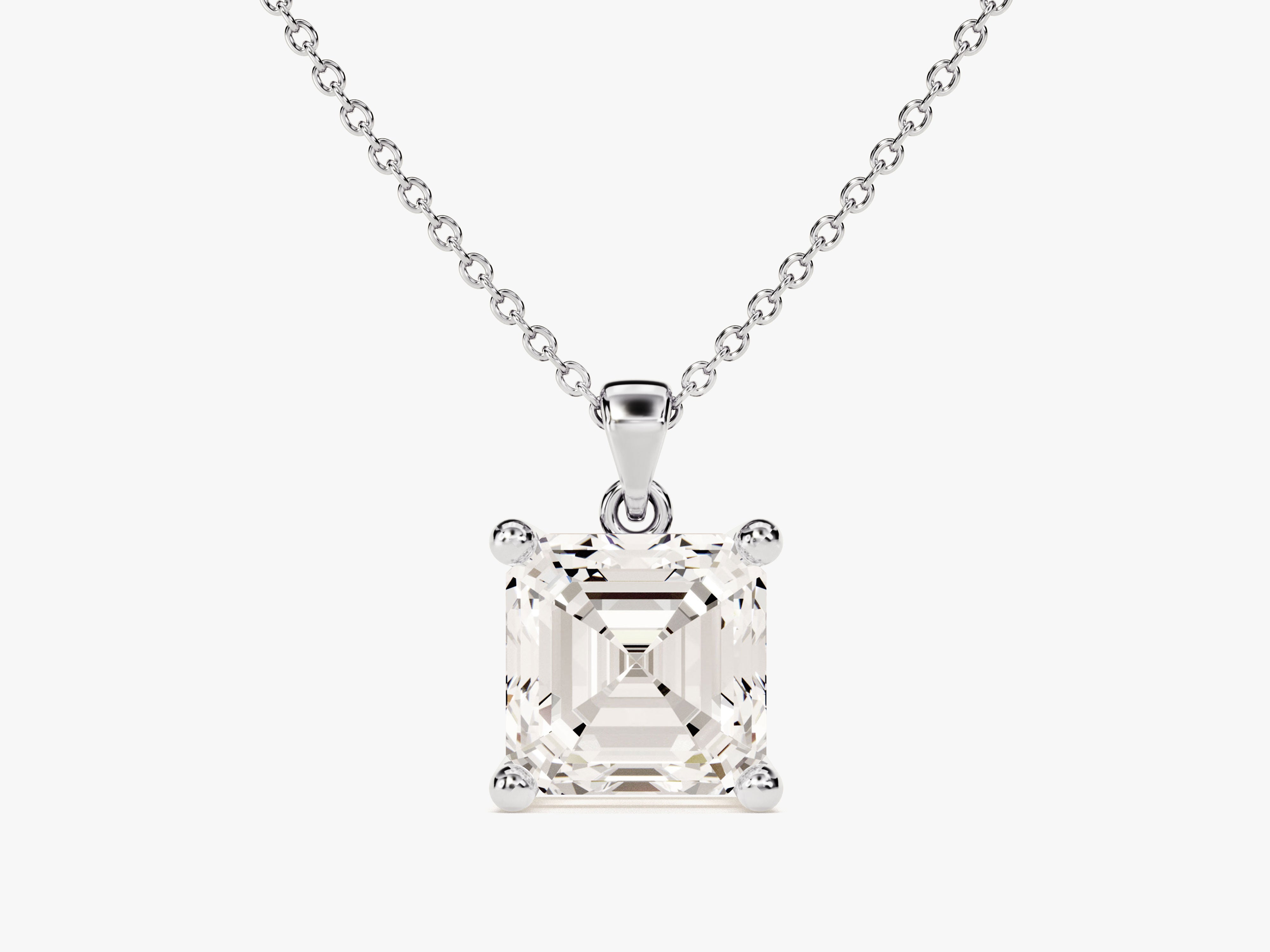 Asscher Cut Solitaire Pendant (1.50 CT)