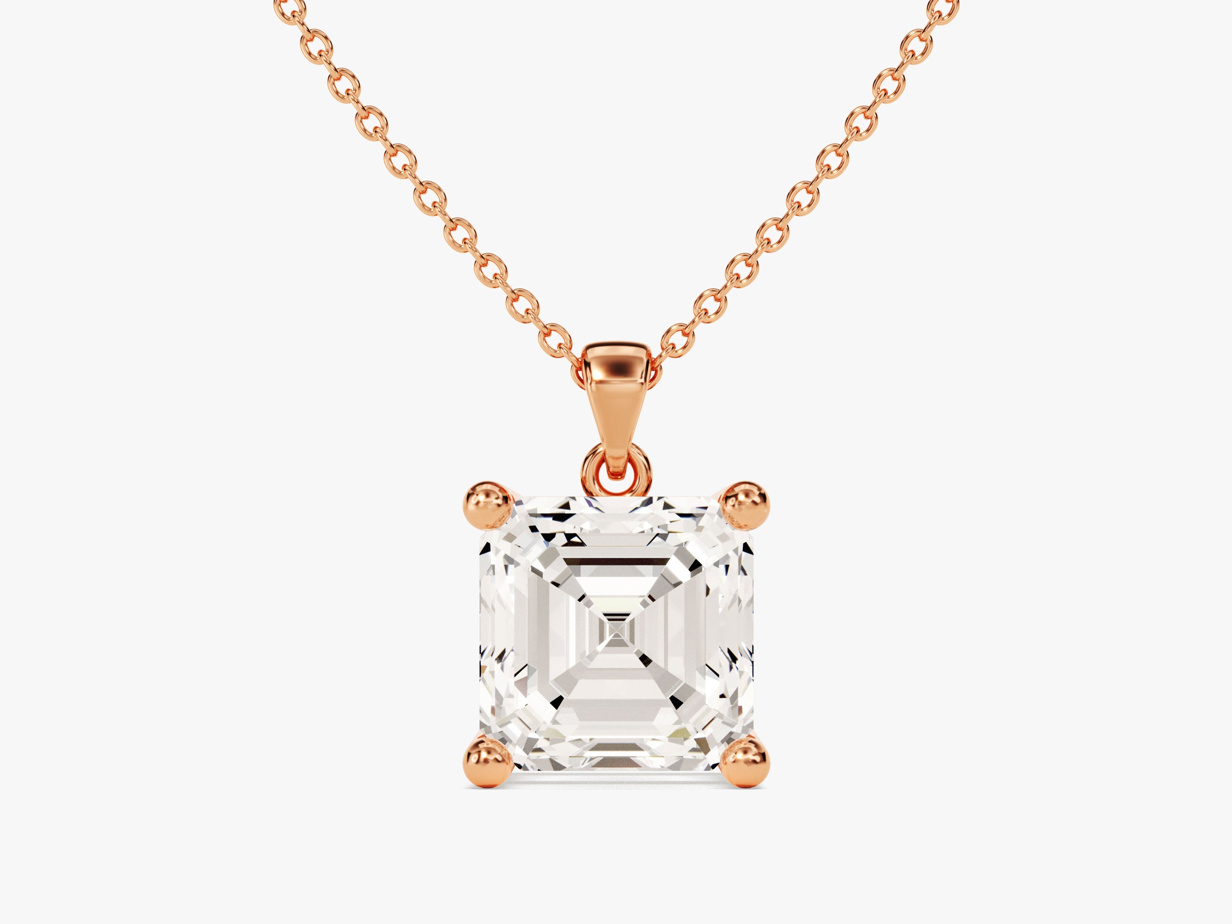Asscher Cut Solitaire Pendant (2.00 CT)