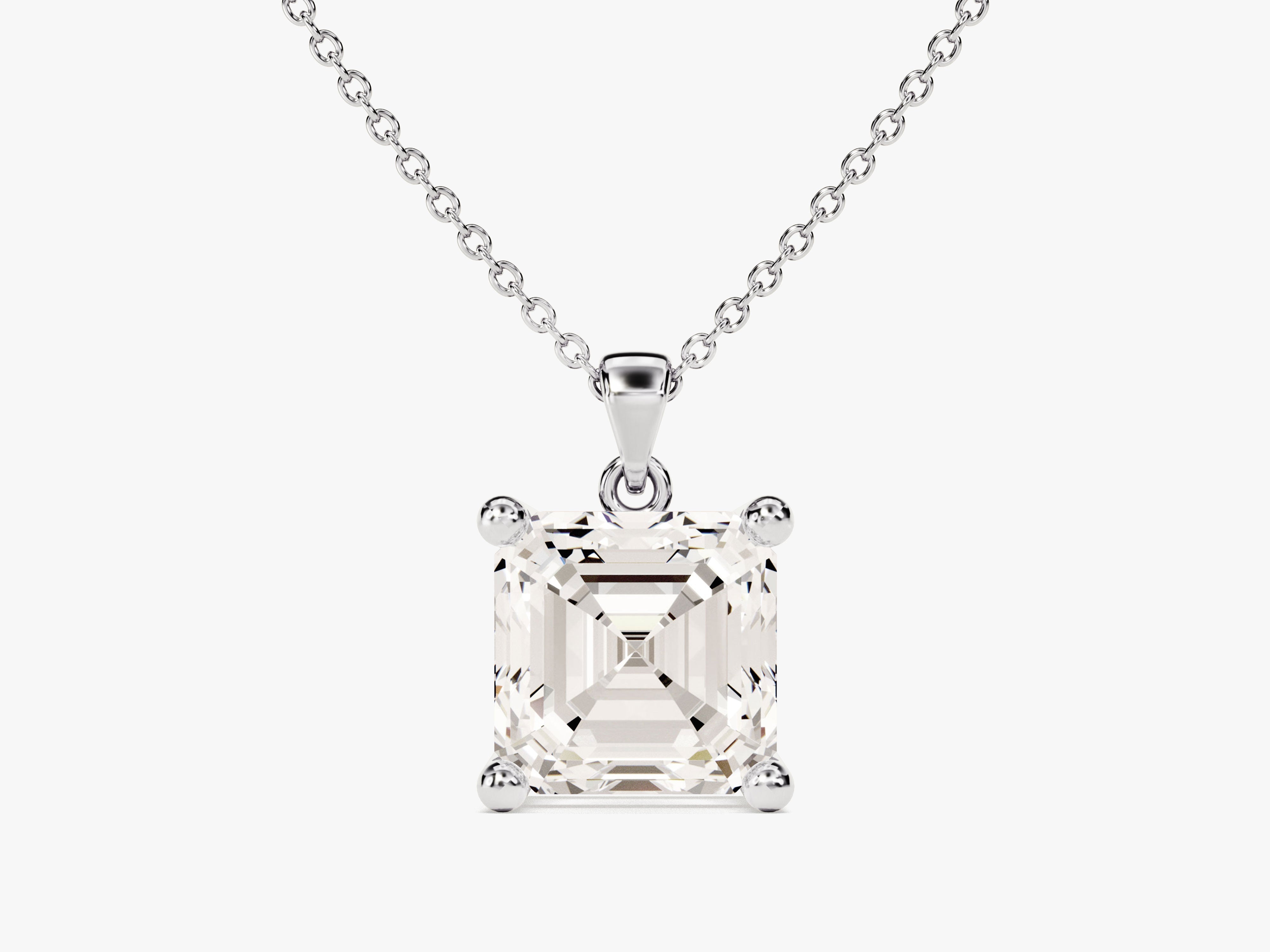 Asscher Cut Solitaire Pendant (2.00 CT)