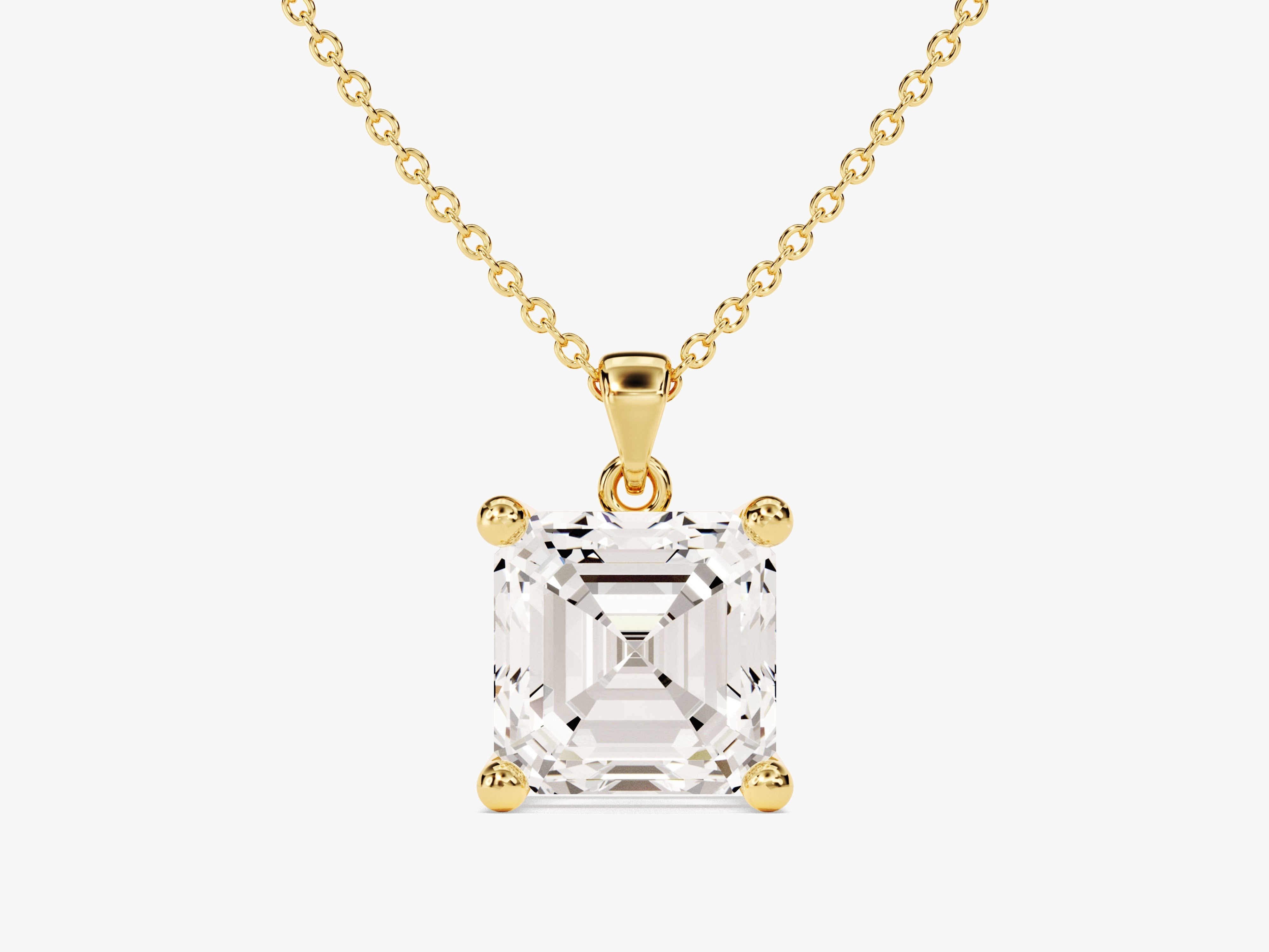 Asscher Cut Solitaire Pendant (2.00 CT)