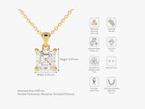 Asscher Cut Solitaire Pendant (0.50 CT)