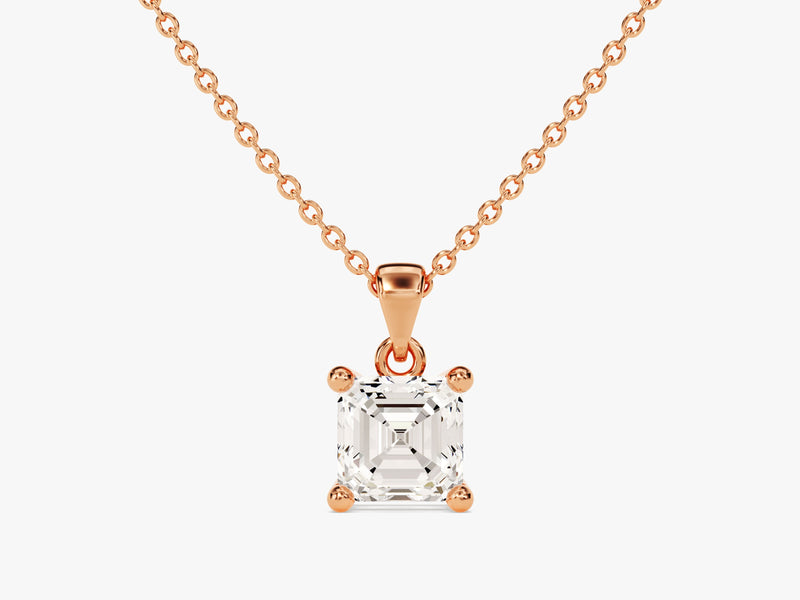 Asscher Cut Solitaire Pendant (0.50 CT)