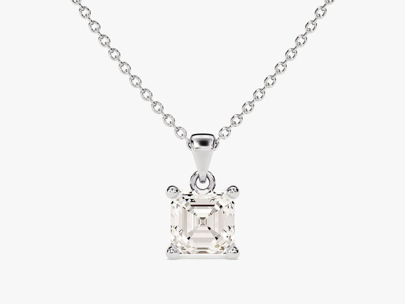 Asscher Cut Solitaire Pendant (0.50 CT)