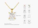 Asscher Cut Solitaire Pendant (1.00 CT)