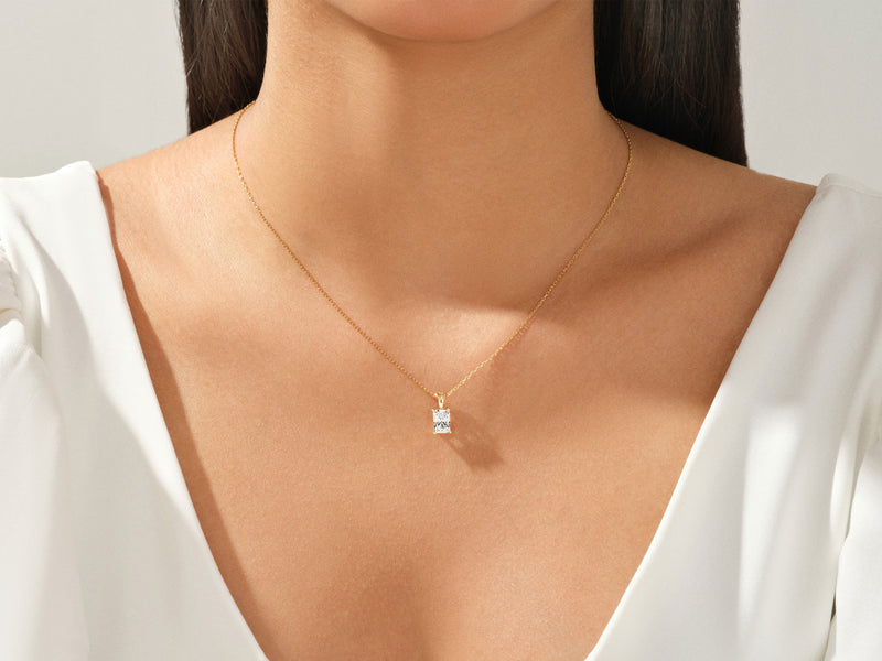 Radiant Cut Solitaire Pendant (1.00 CT)