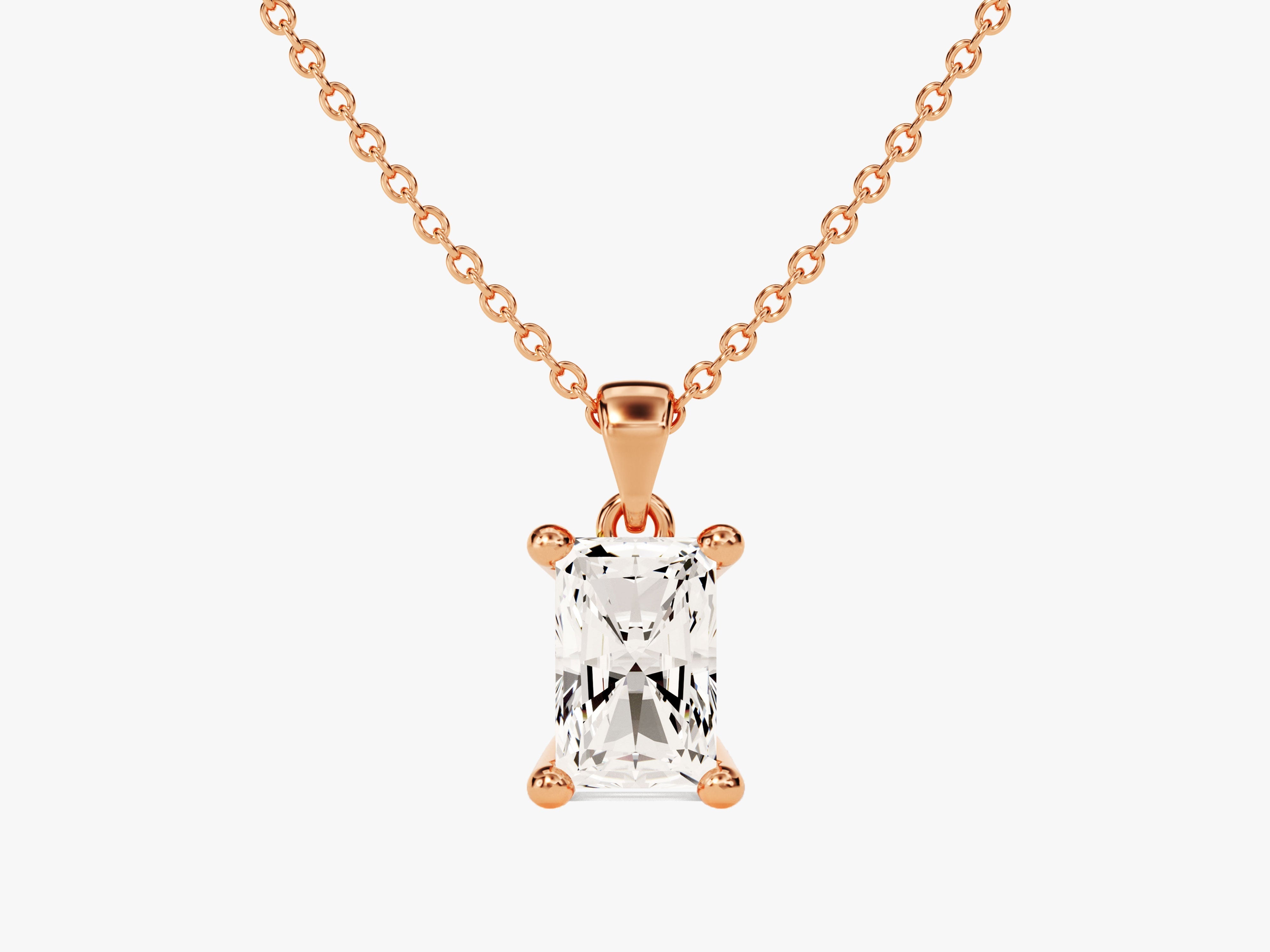 Radiant Cut Solitaire Pendant (0.50 CT)