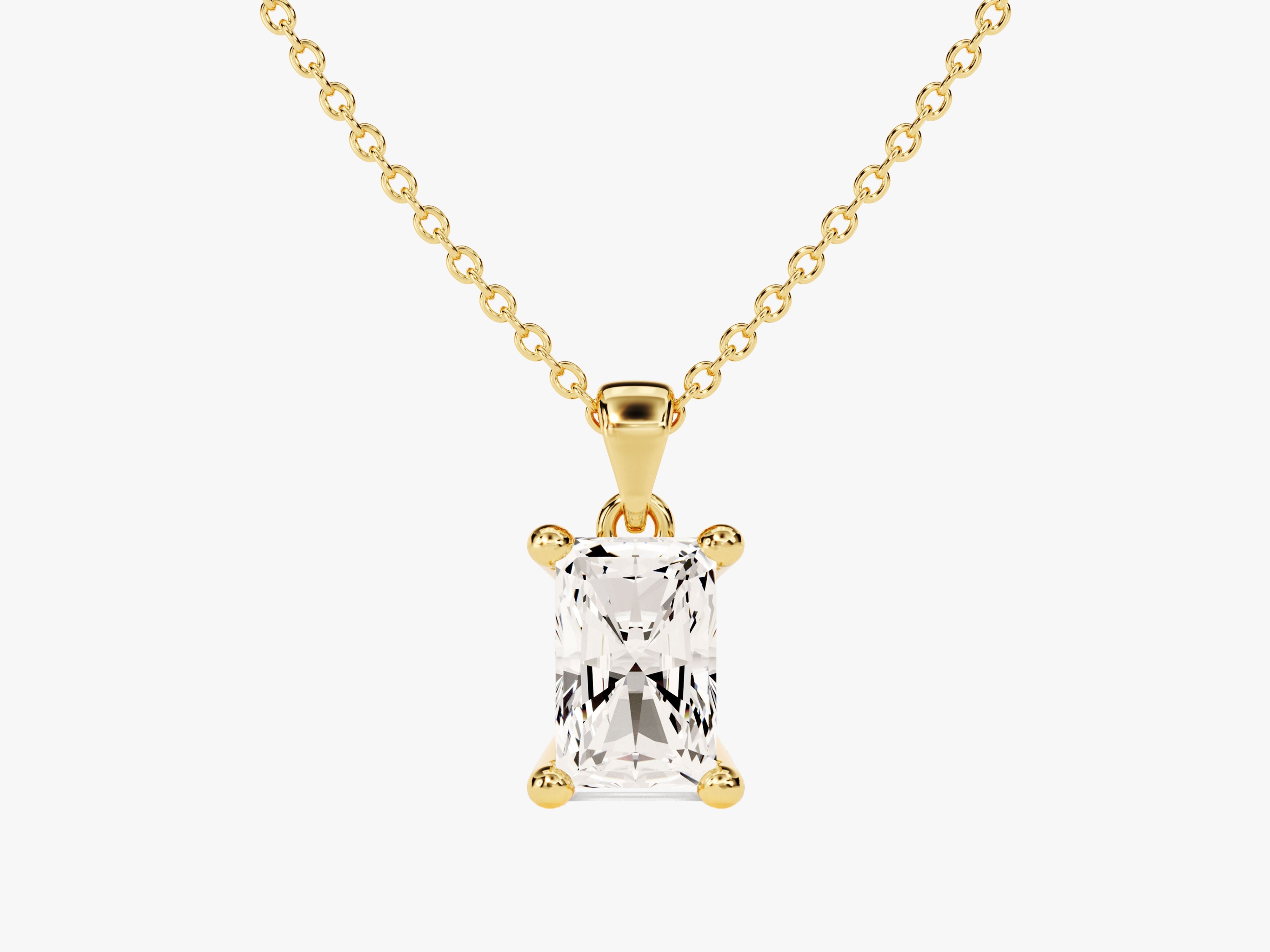 Radiant Cut Solitaire Pendant (0.50 CT)