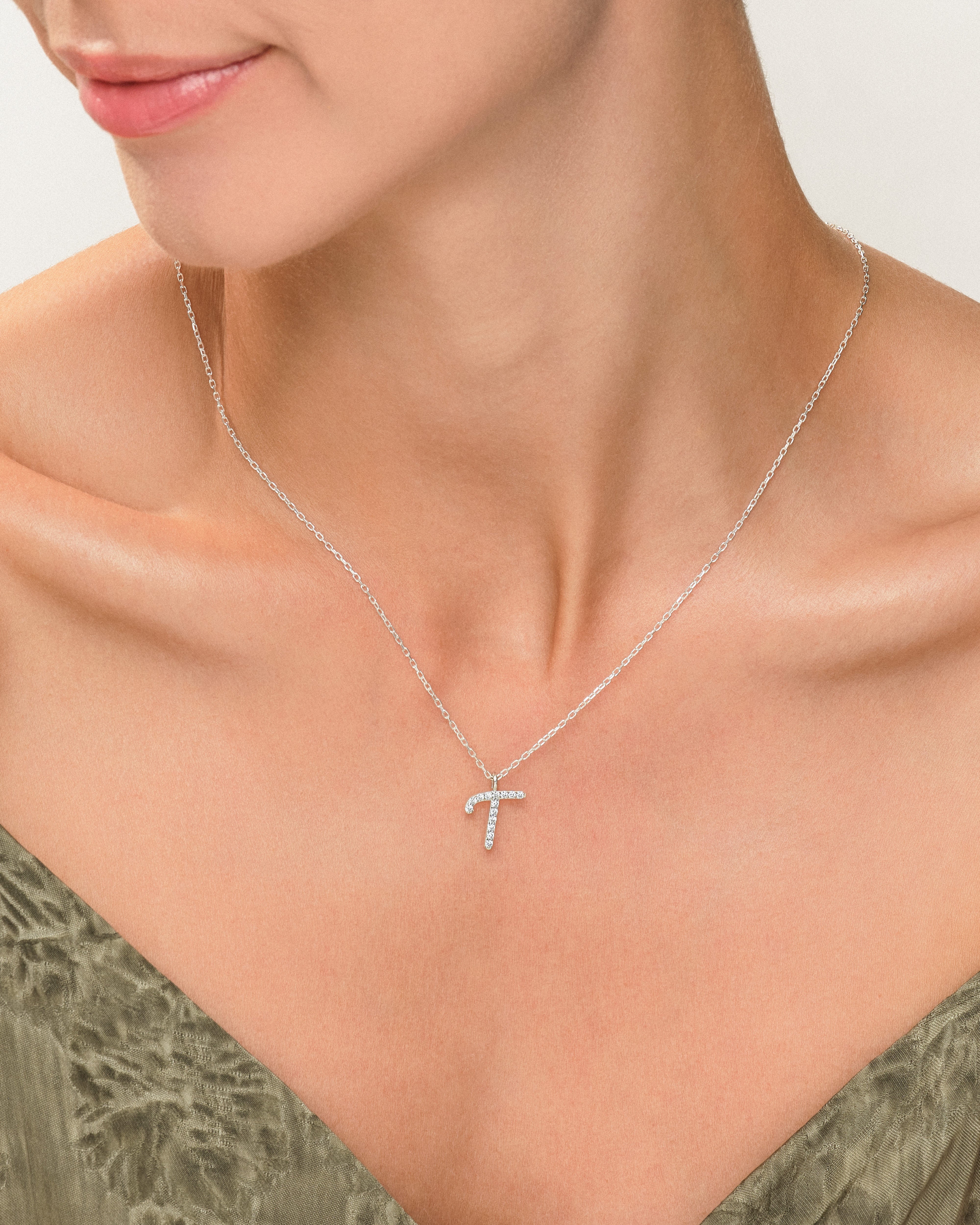 Cursive Initial Letter Necklace