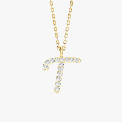 Cursive Initial Letter Necklace