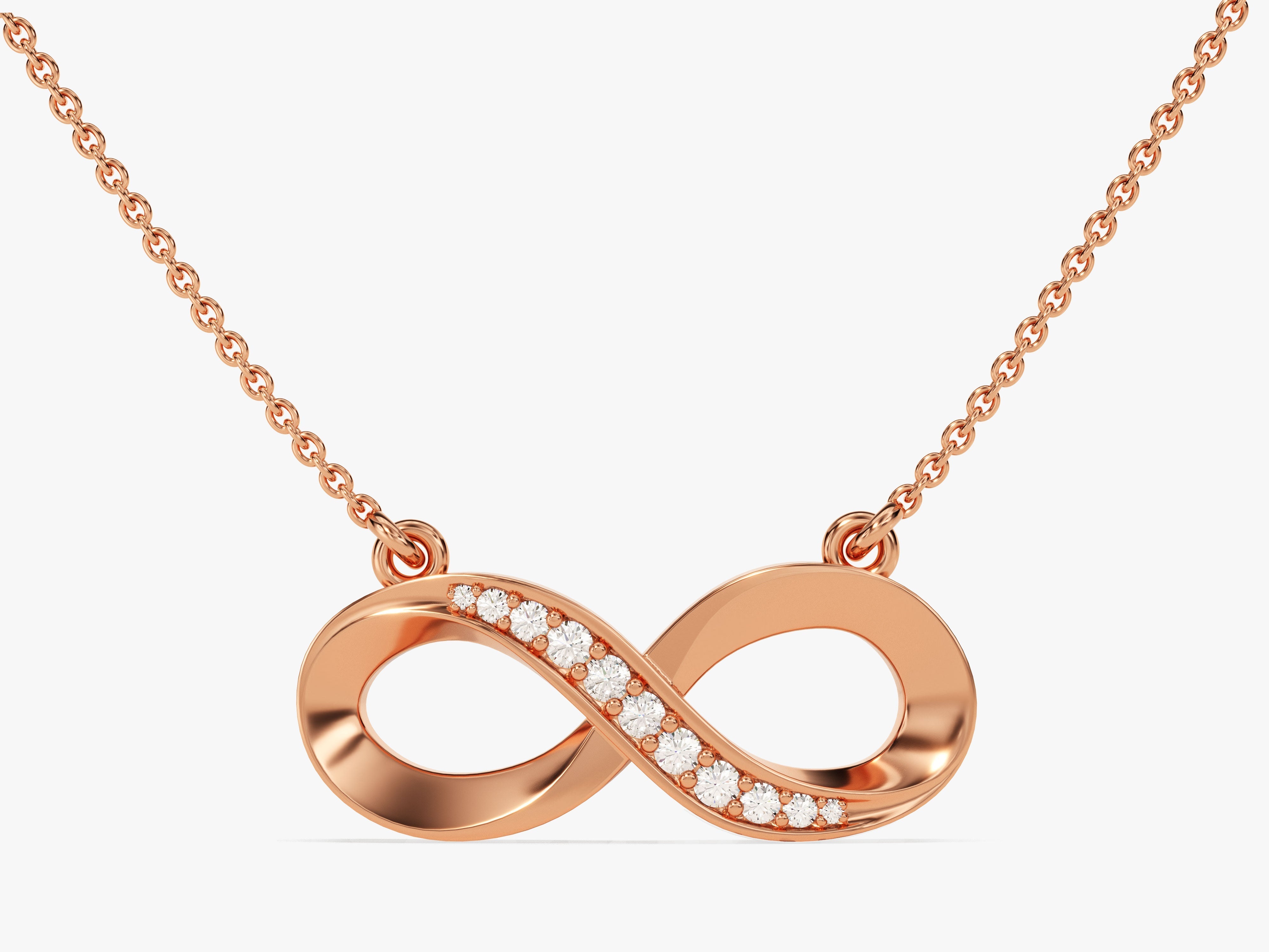 Pave Set Infinity Necklace (0.11 CT)