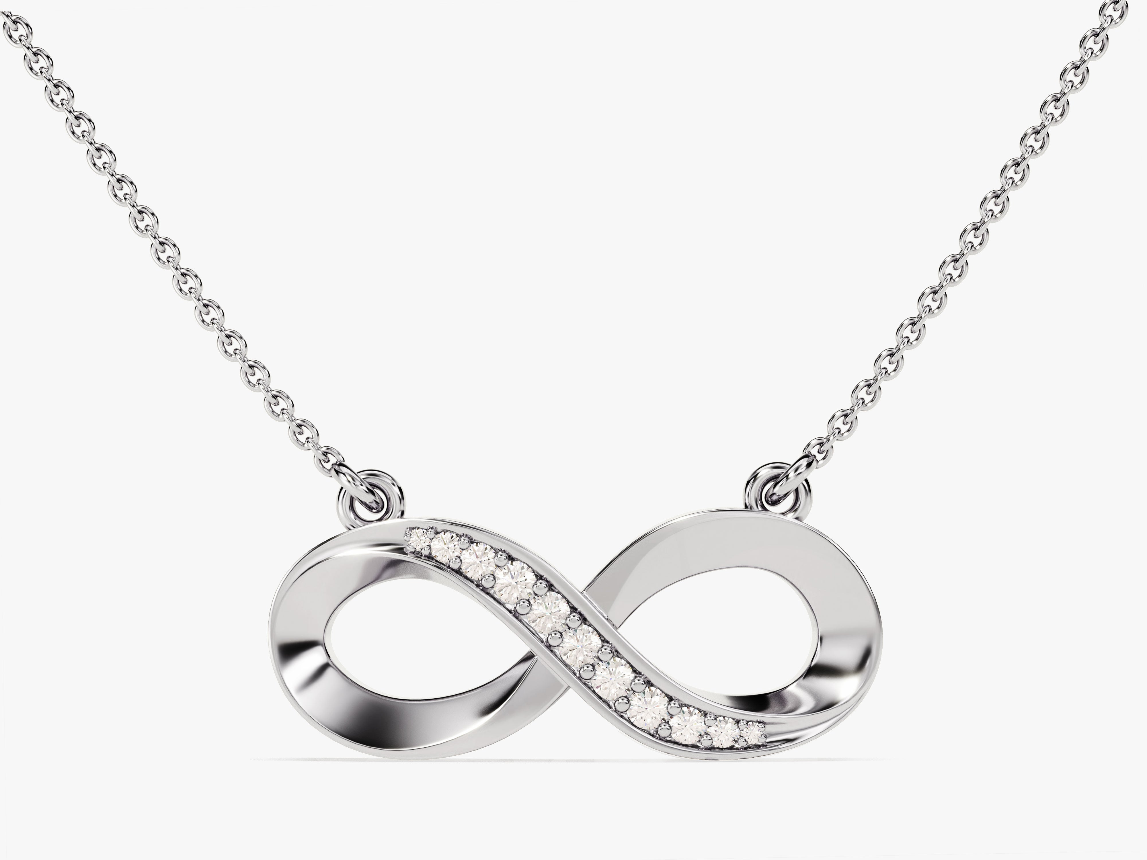 Pave Set Infinity Necklace (0.11 CT)