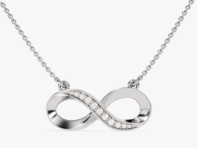 Pave Set Infinity Necklace (0.11 CT)