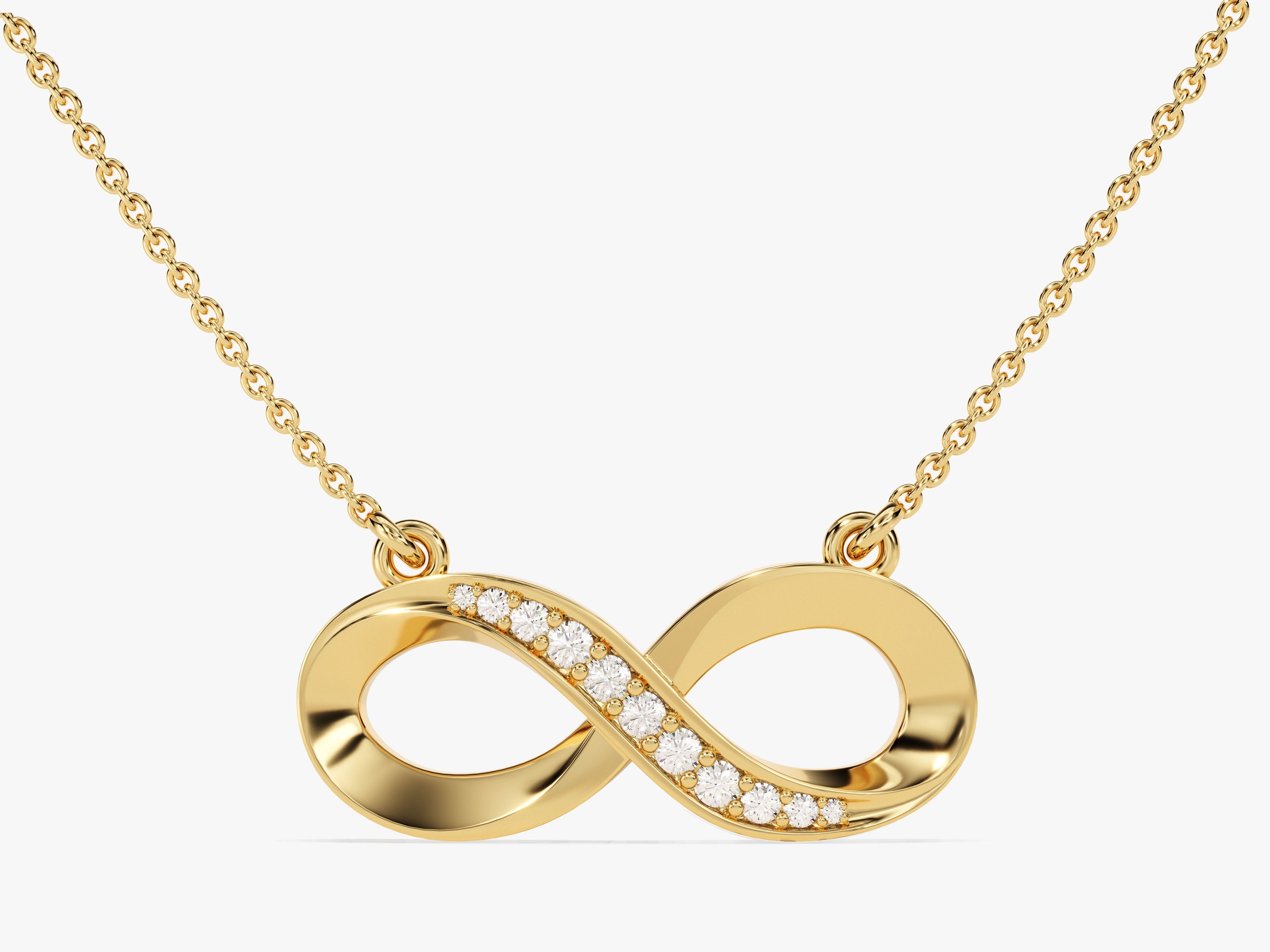 Pave Set Infinity Necklace (0.11 CT)