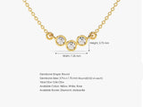 Trio-Bezel Set Necklace (0.06 CT)