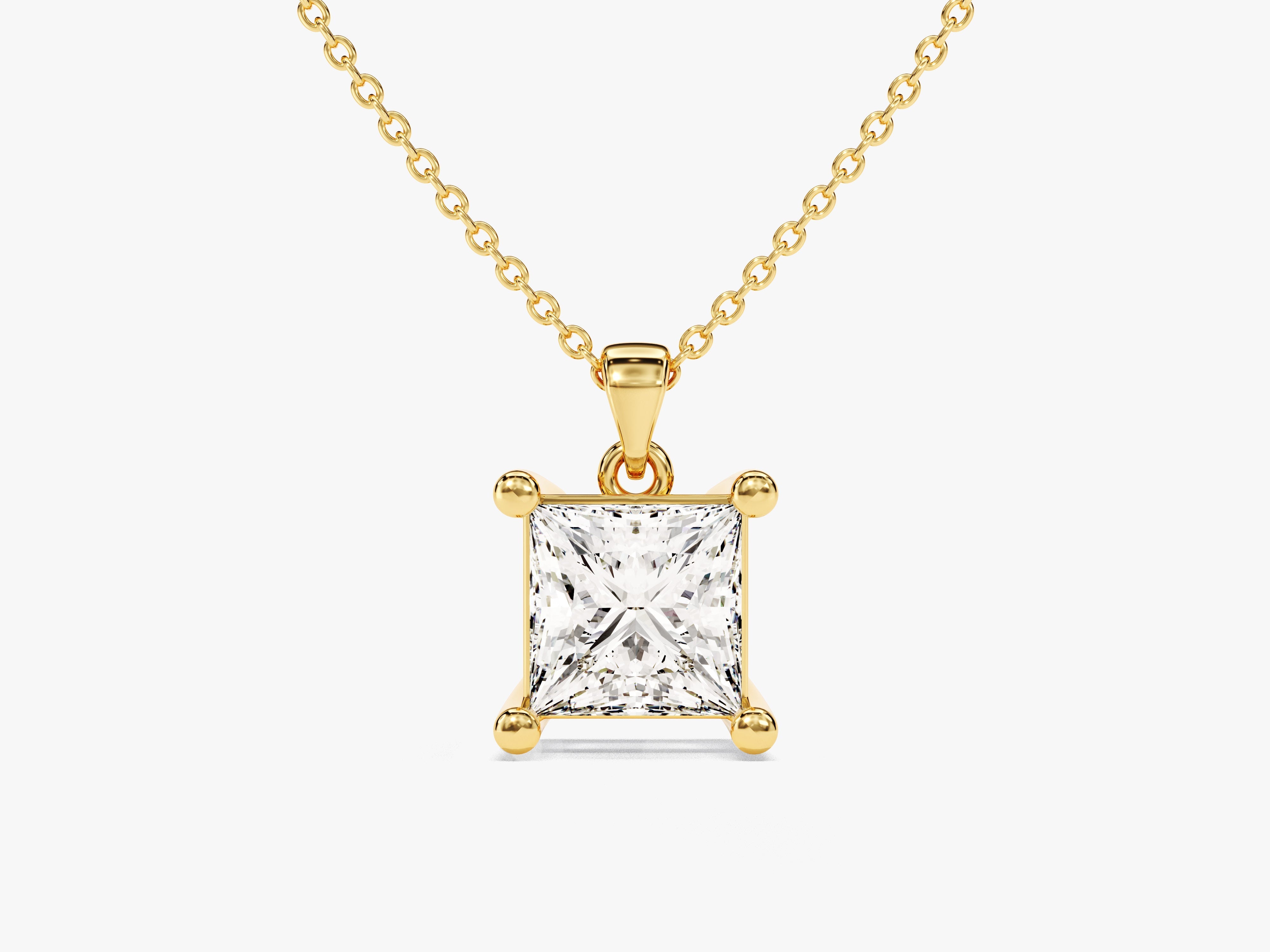 Princess Cut Solitaire Pendant (1.00 CT)