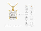 Princess Cut Solitaire Pendant (1.50 CT)