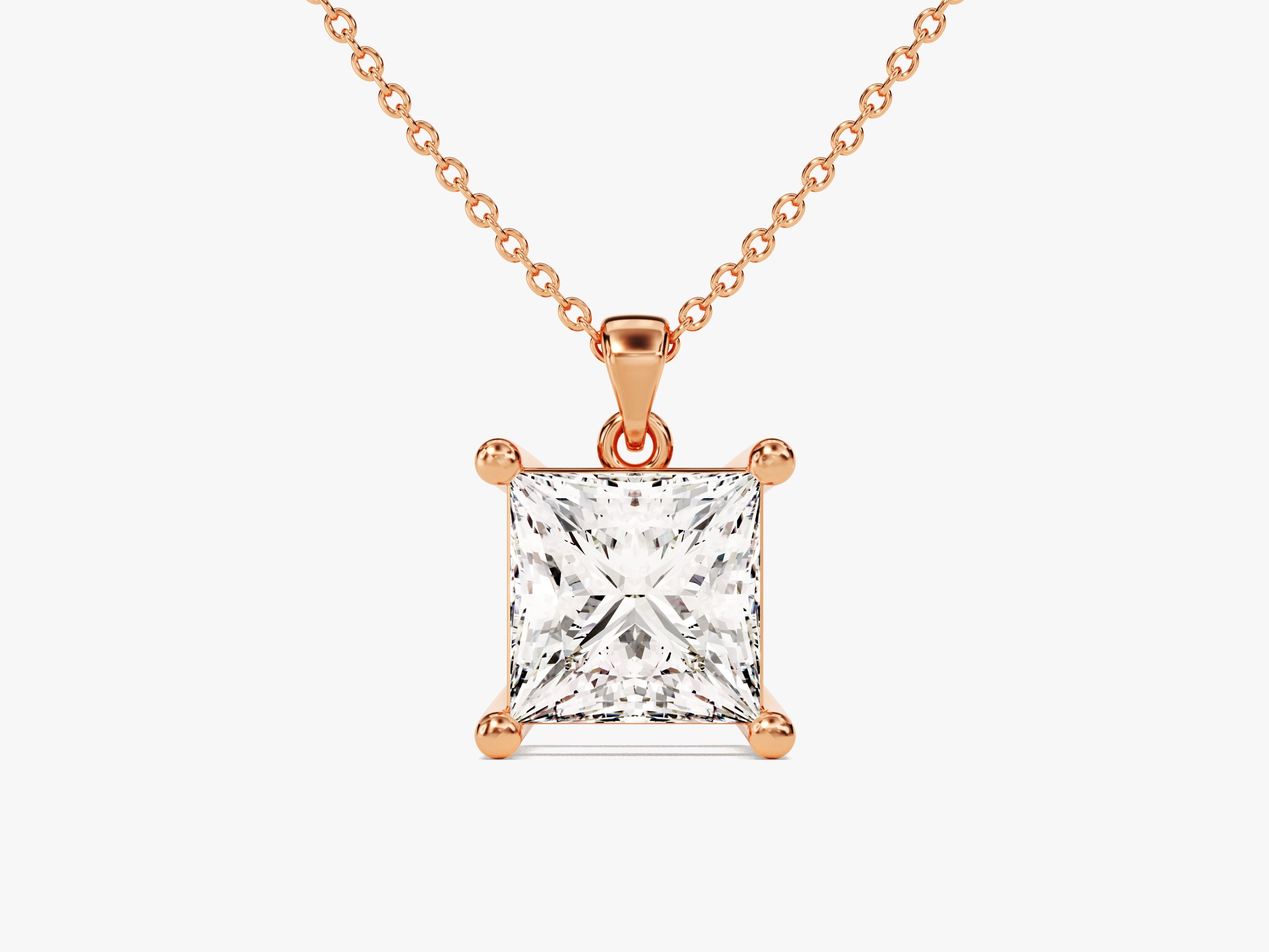 Princess Cut Solitaire Pendant (1.50 CT)