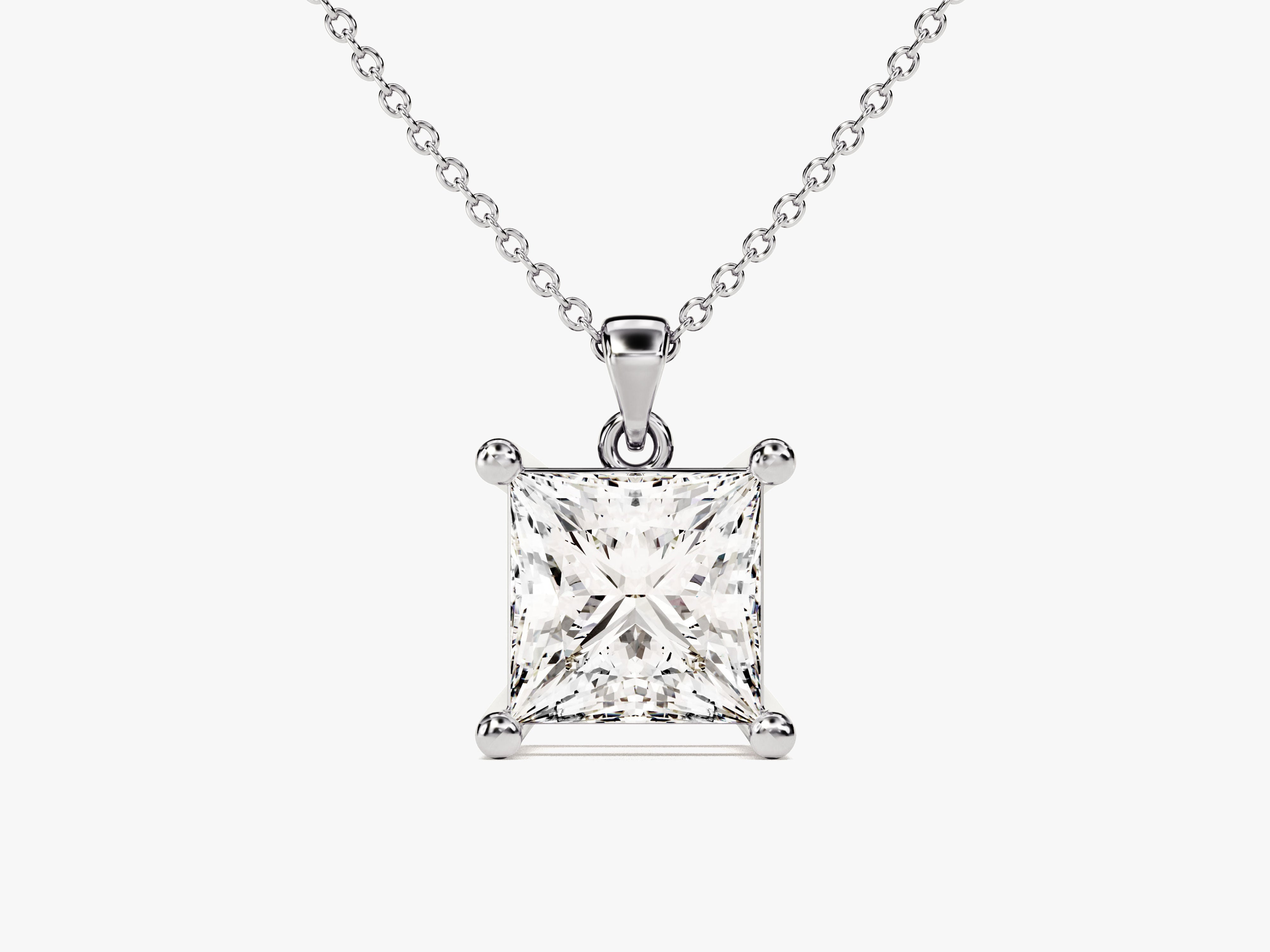 Princess Cut Solitaire Pendant (1.50 CT)