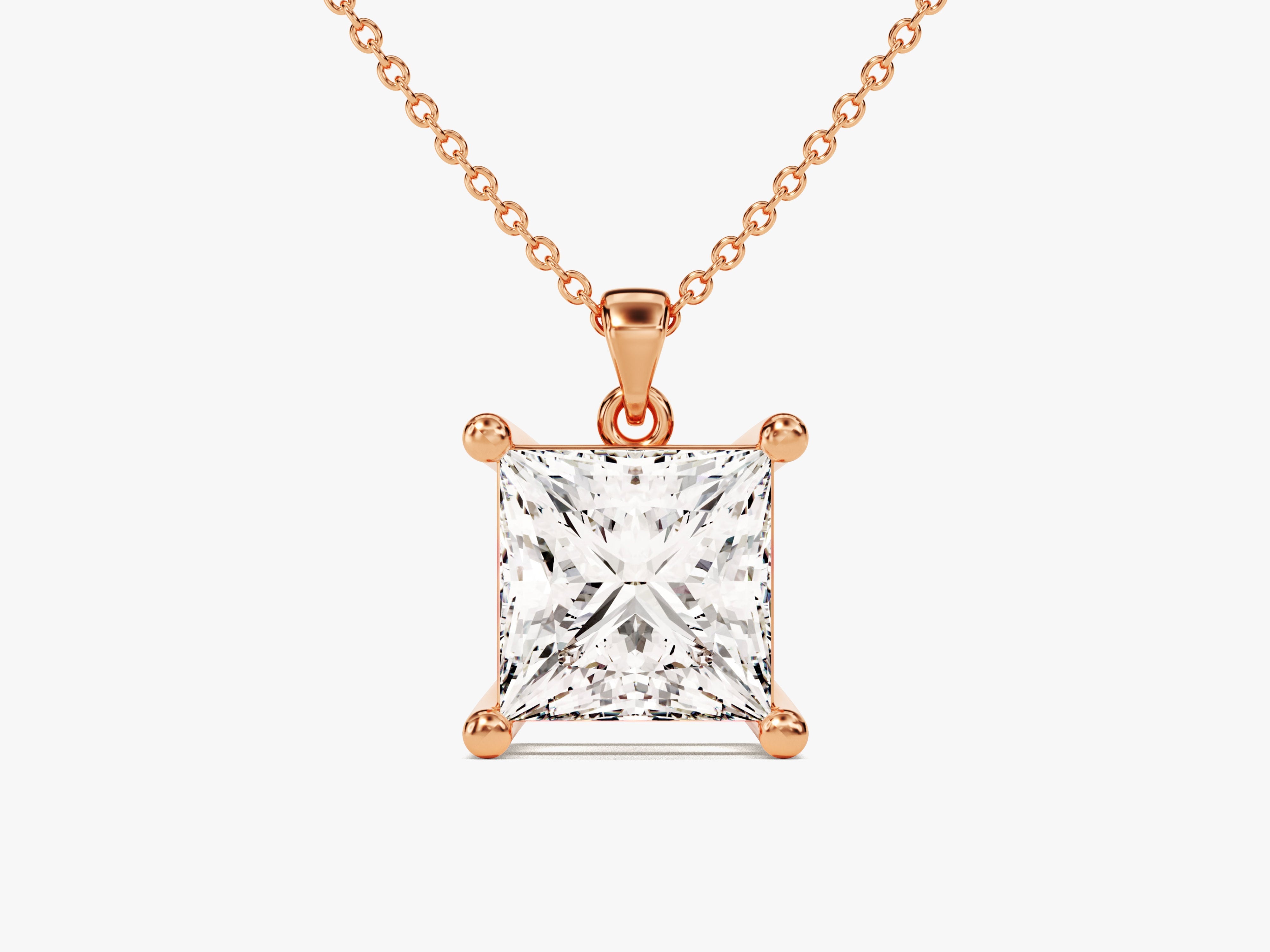 Princess Cut Solitaire Pendant (2.00 CT)