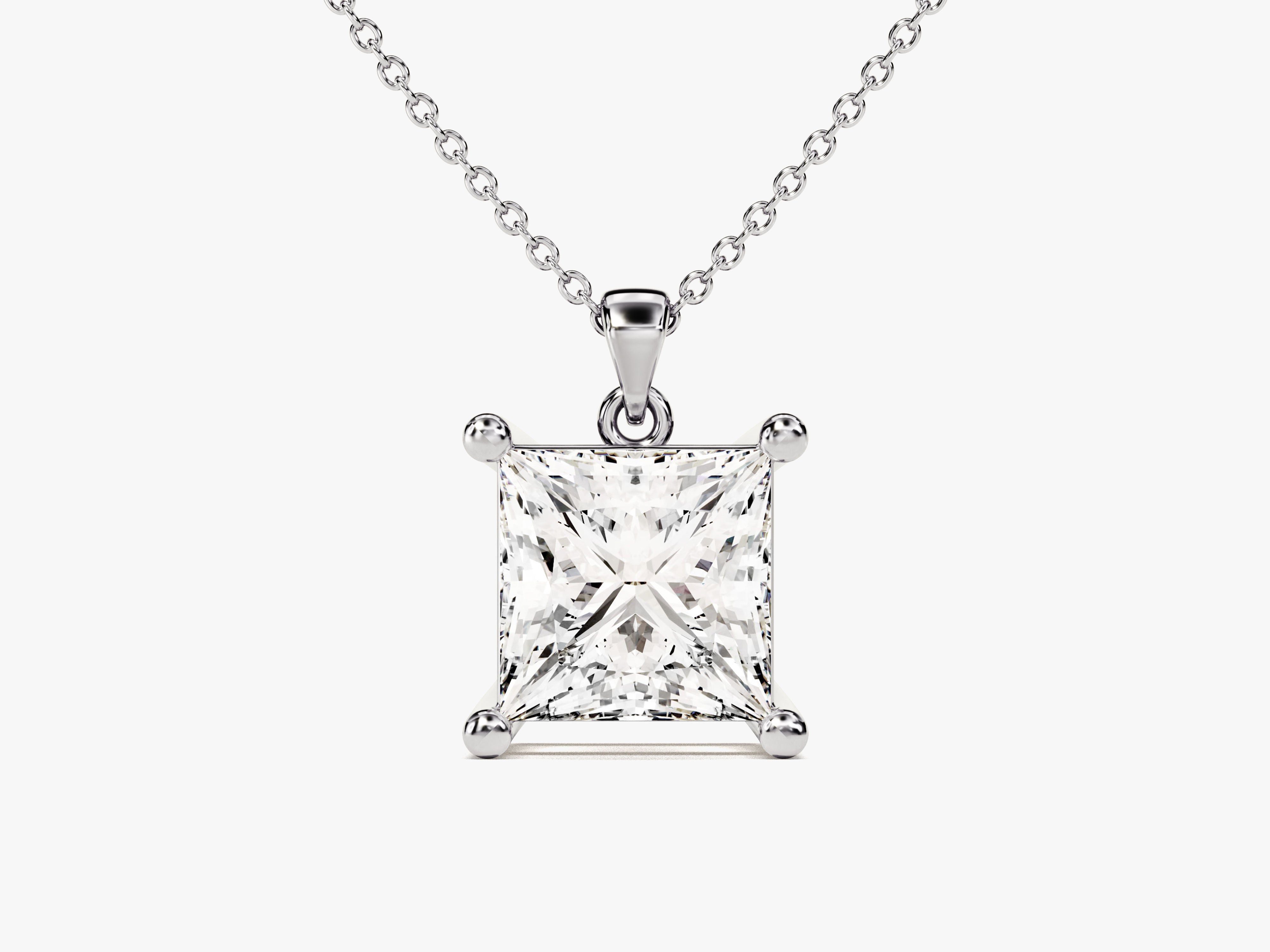 Princess Cut Solitaire Pendant (2.00 CT)