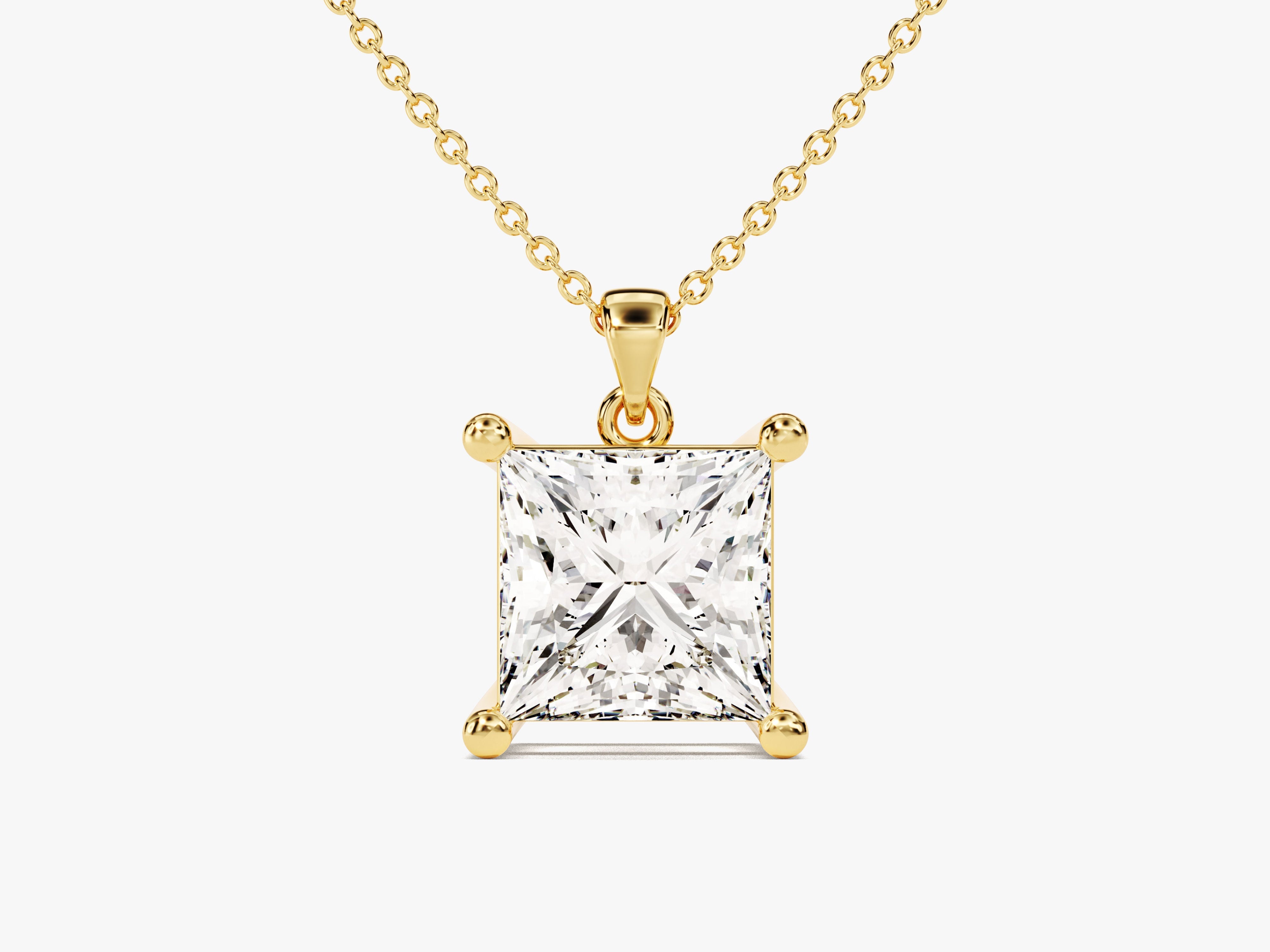 Princess Cut Solitaire Pendant (2.00 CT)
