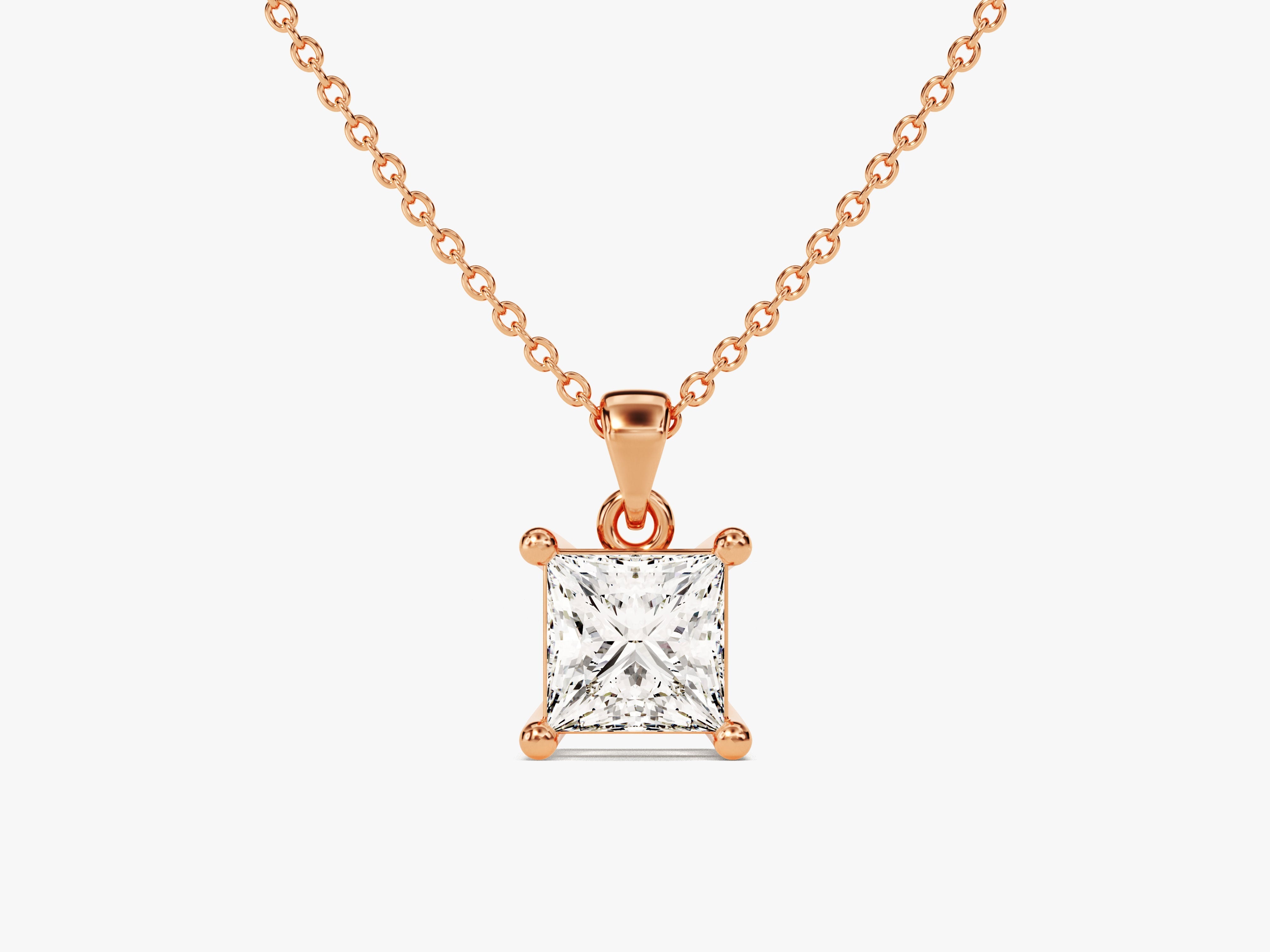 Princess Cut Solitaire Pendant (0.50 CT)