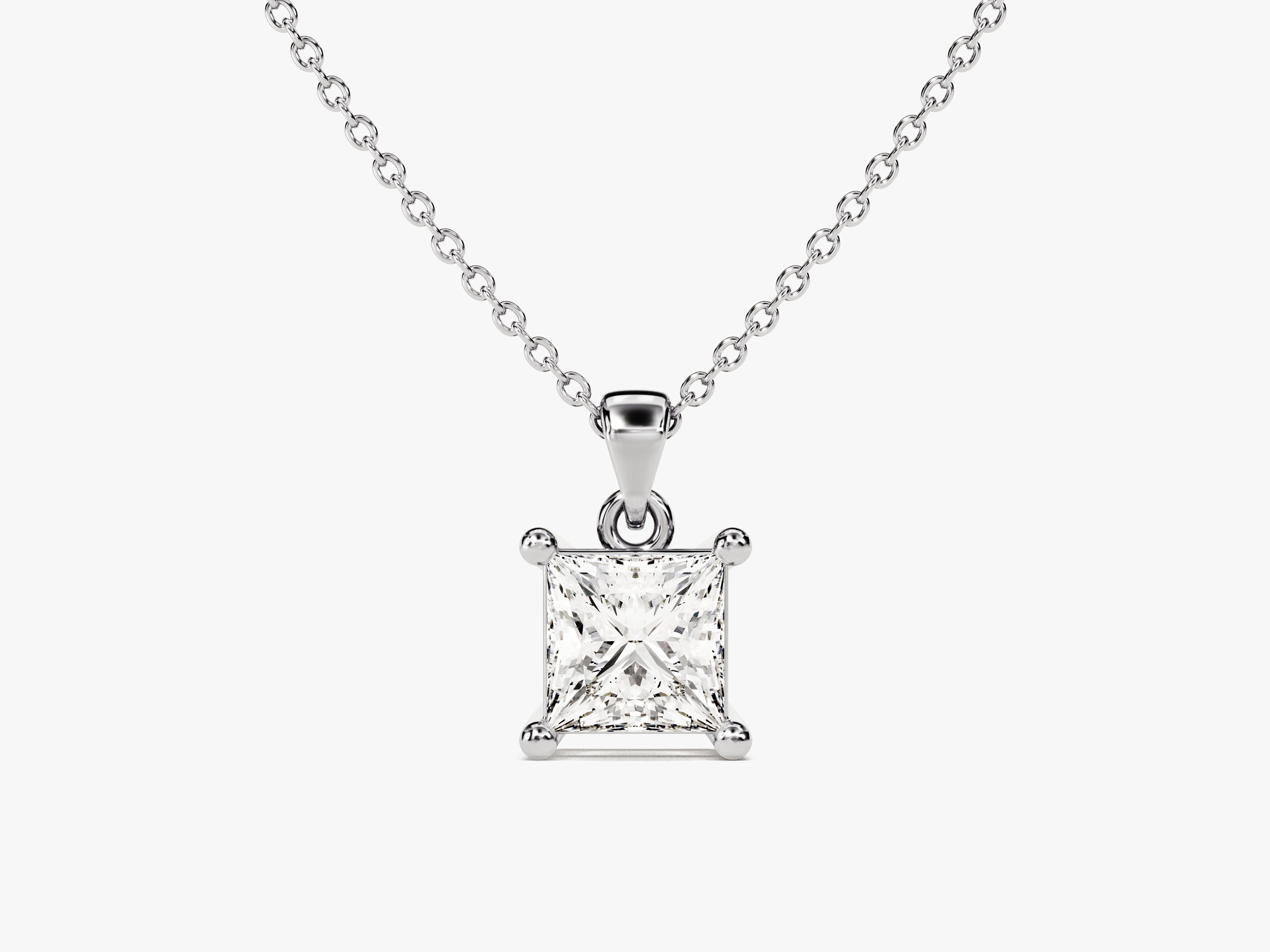 Princess Cut Solitaire Pendant (0.50 CT)