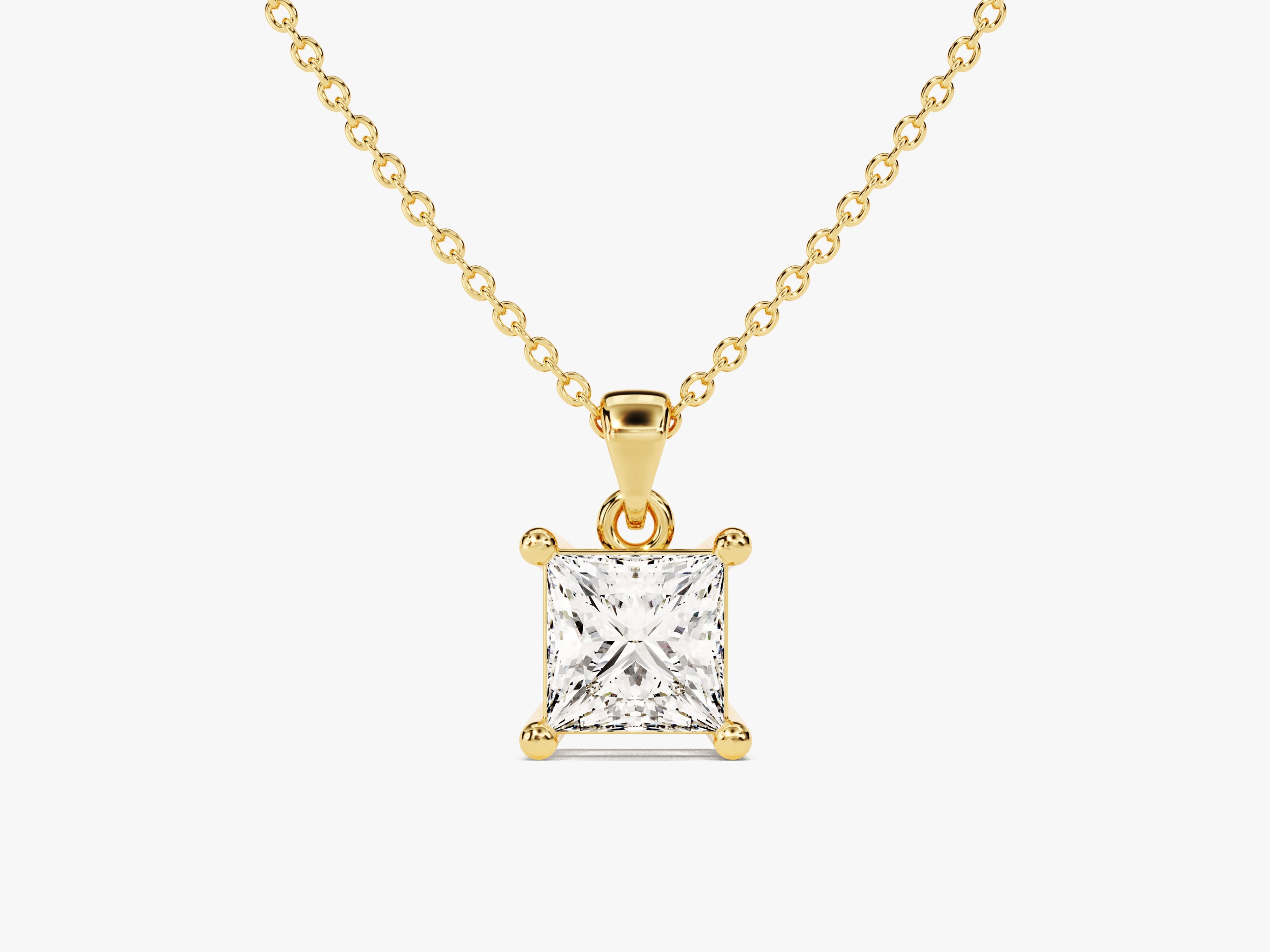 Princess Cut Solitaire Pendant (0.50 CT)
