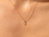 Solitaire Round Pendant Necklace