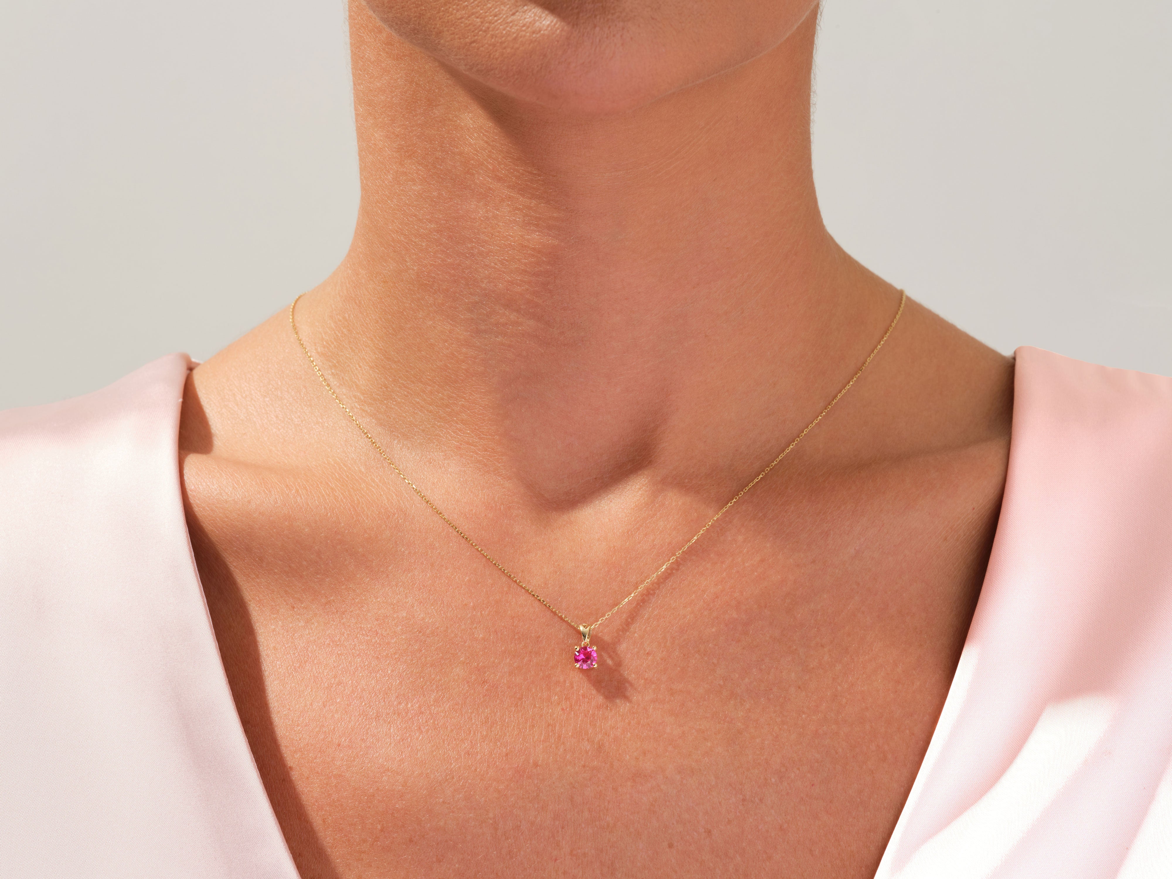 Solitaire Birthstone Necklace
