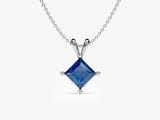Double Bail Birthstone Solitaire Pendant Necklace