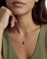 Double Bail Birthstone Solitaire Pendant Necklace