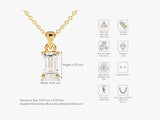 Emerald Cut Solitaire Pendant (0.50 CT)
