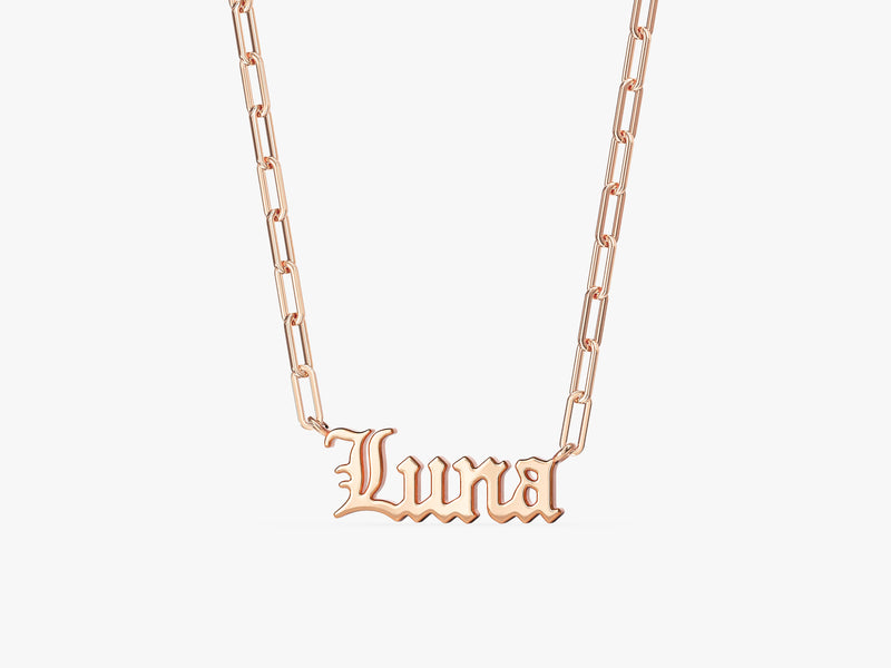 Personalized Paperclip Name Necklace