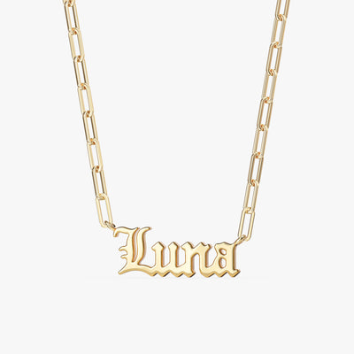 Personalized Paperclip Name Necklace