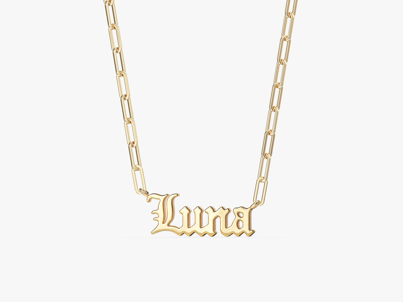 Personalized Paperclip Name Necklace