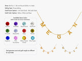 Birthstone Name Necklace