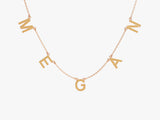 Citrine Name Necklace in 14k Solid Gold