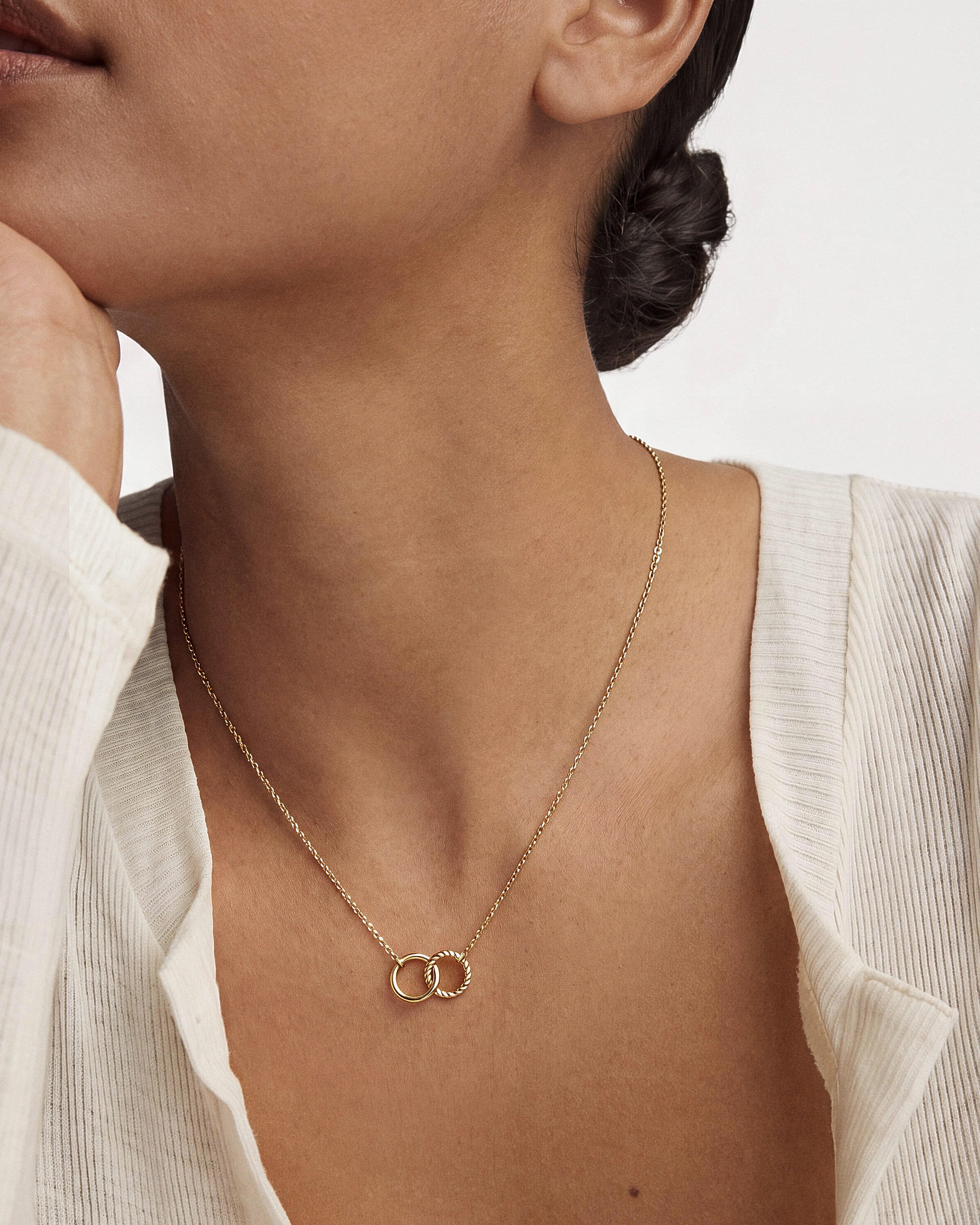 Eternity Circle Charm Necklace