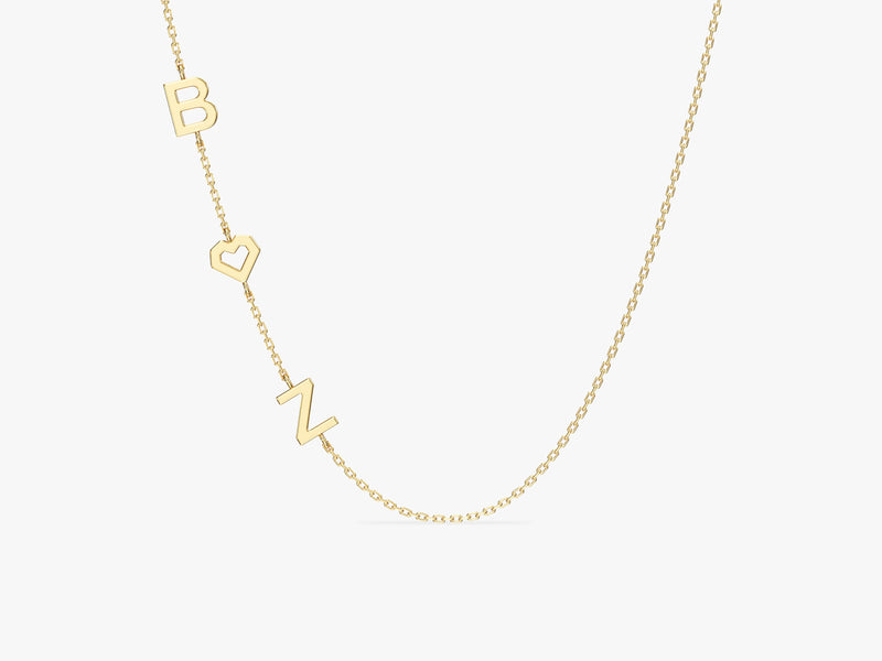 Sideways Initial Necklace