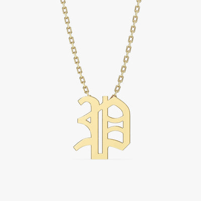 Old English Initial Necklace