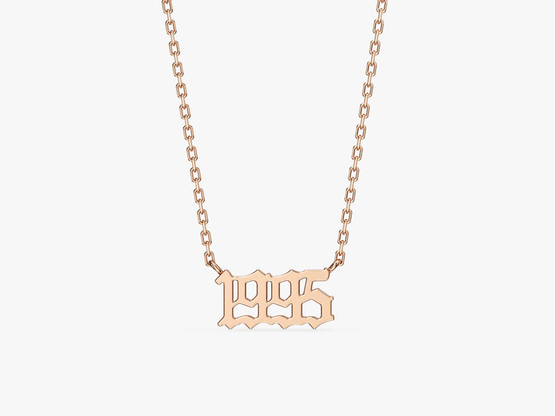 Old English Year Necklace