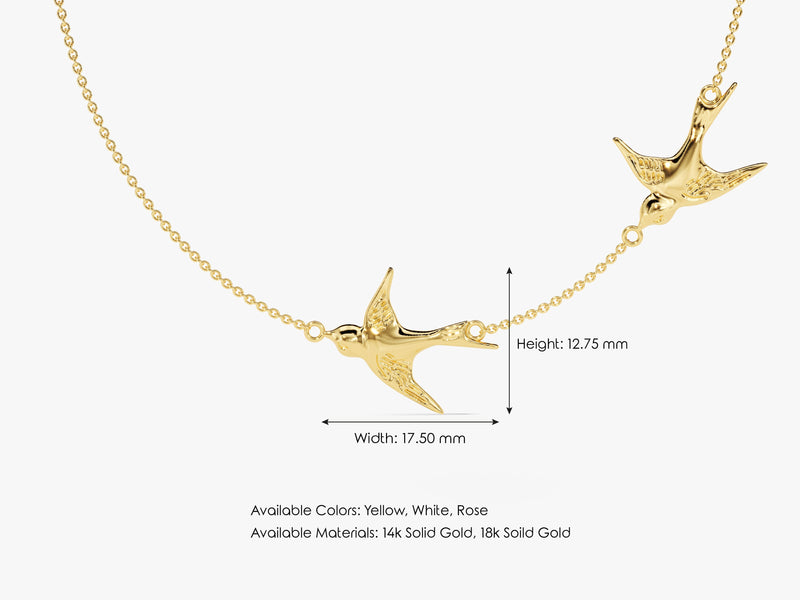Double Swallow Necklace
