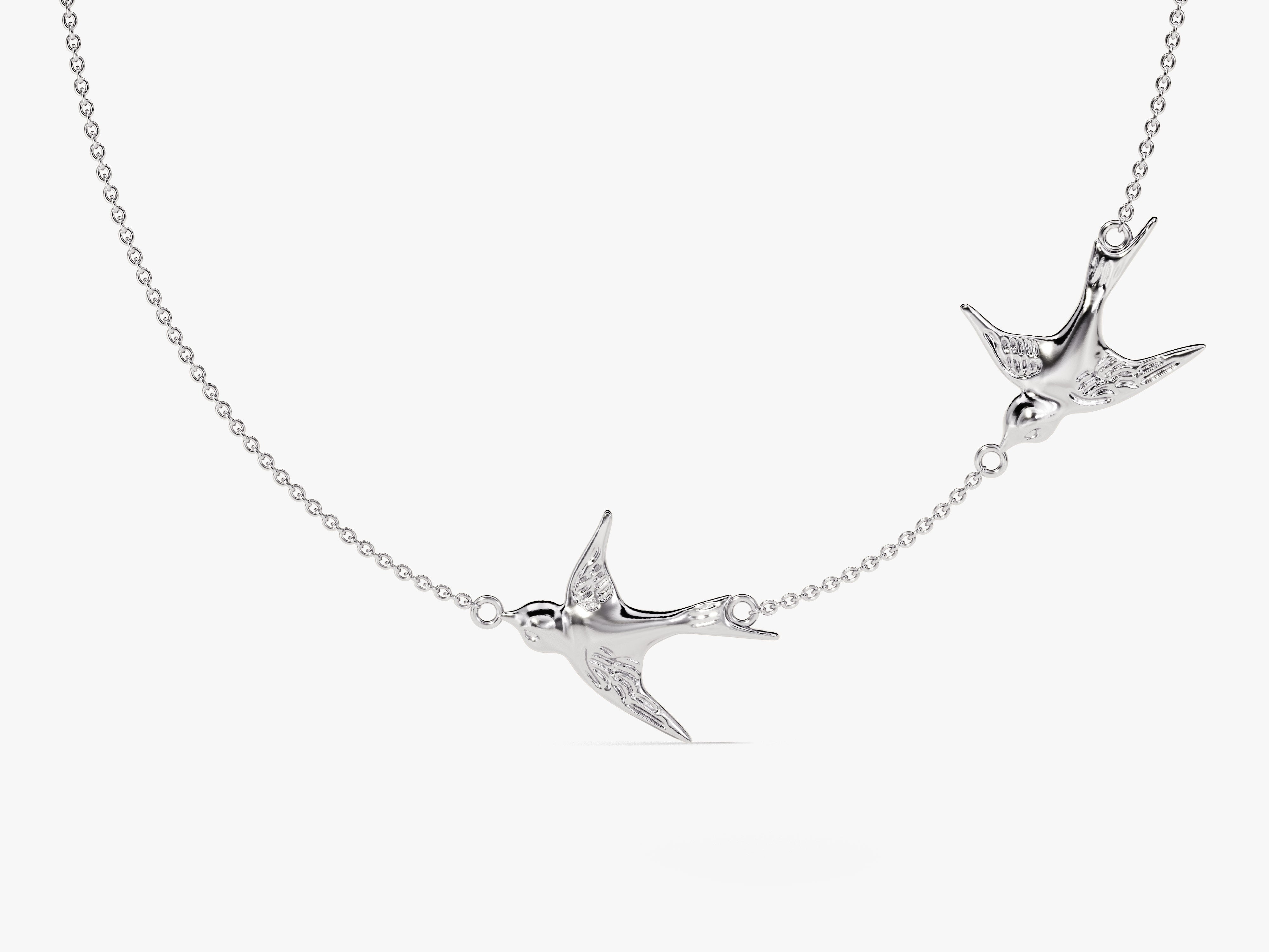 Double Swallow Necklace