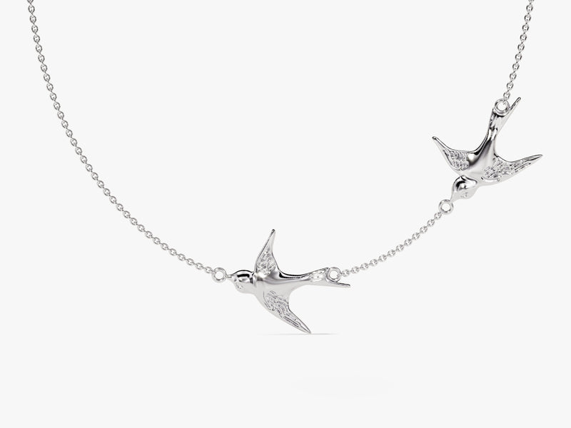 Double Swallow Necklace