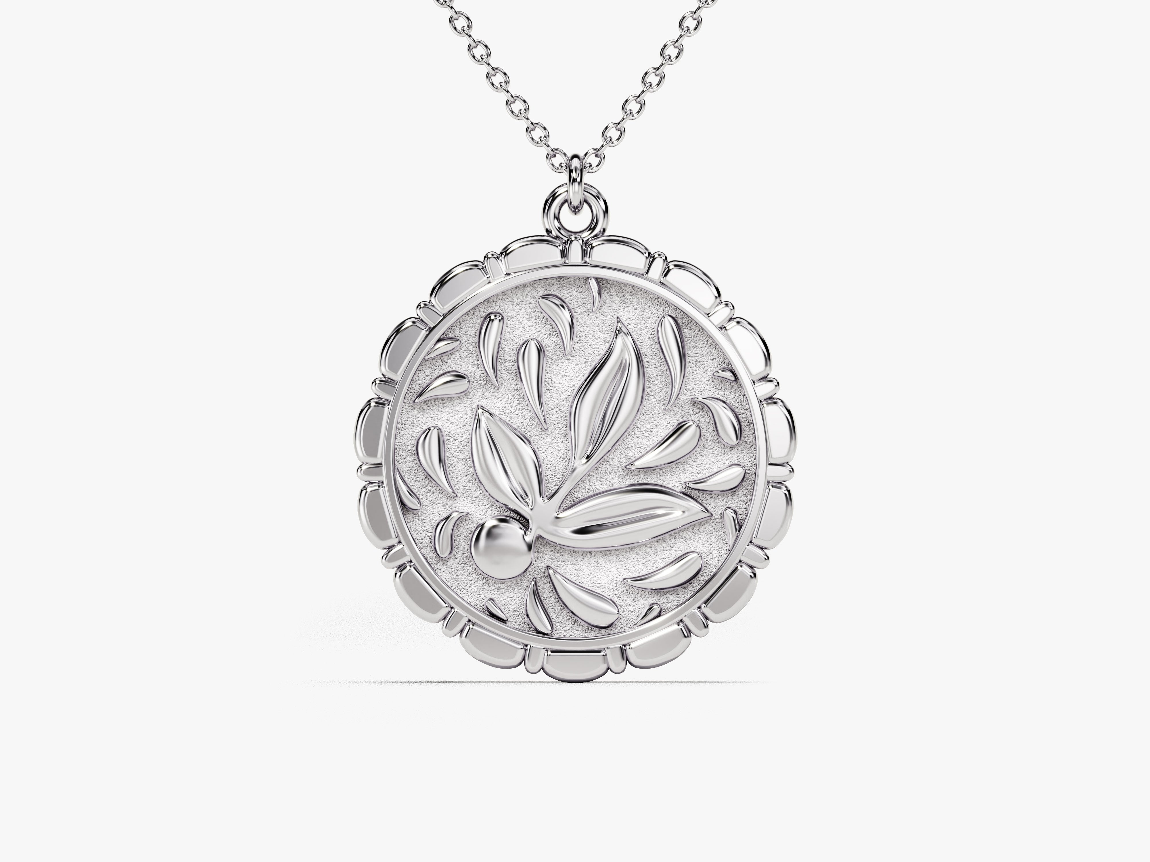 Leaf Coin Necklace