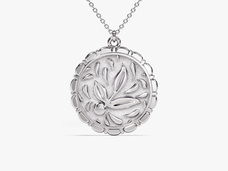 Leaf Coin Necklace