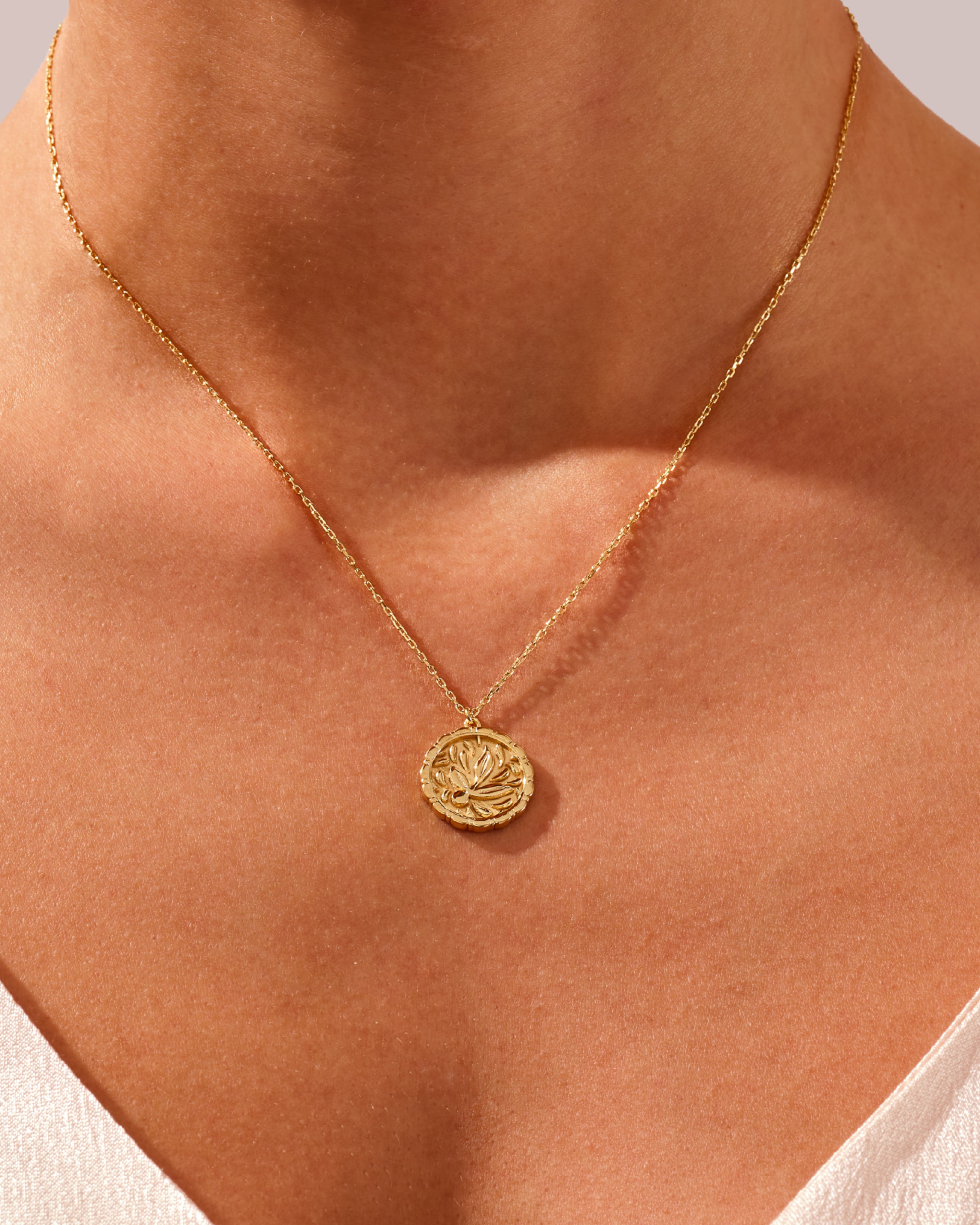 Leaf Coin Necklace