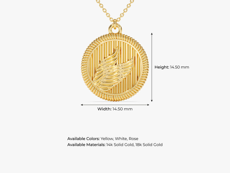 Wings Coin Necklace