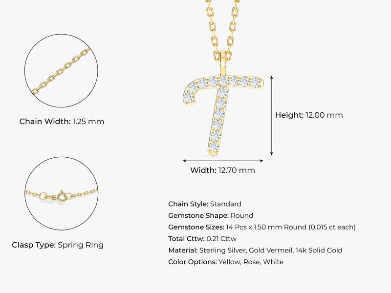 Cursive Initial Letter Necklace